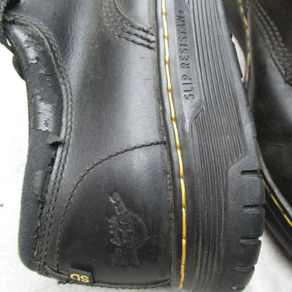 Dr Martens‎ Industrial Boots Unisex M9 W10 Black Steel Toe Slip Resistant Work